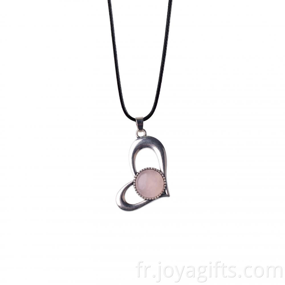 rose quartz necklace